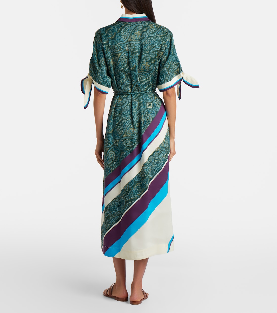 Joni printed linen-blend shirt dress | Alémais