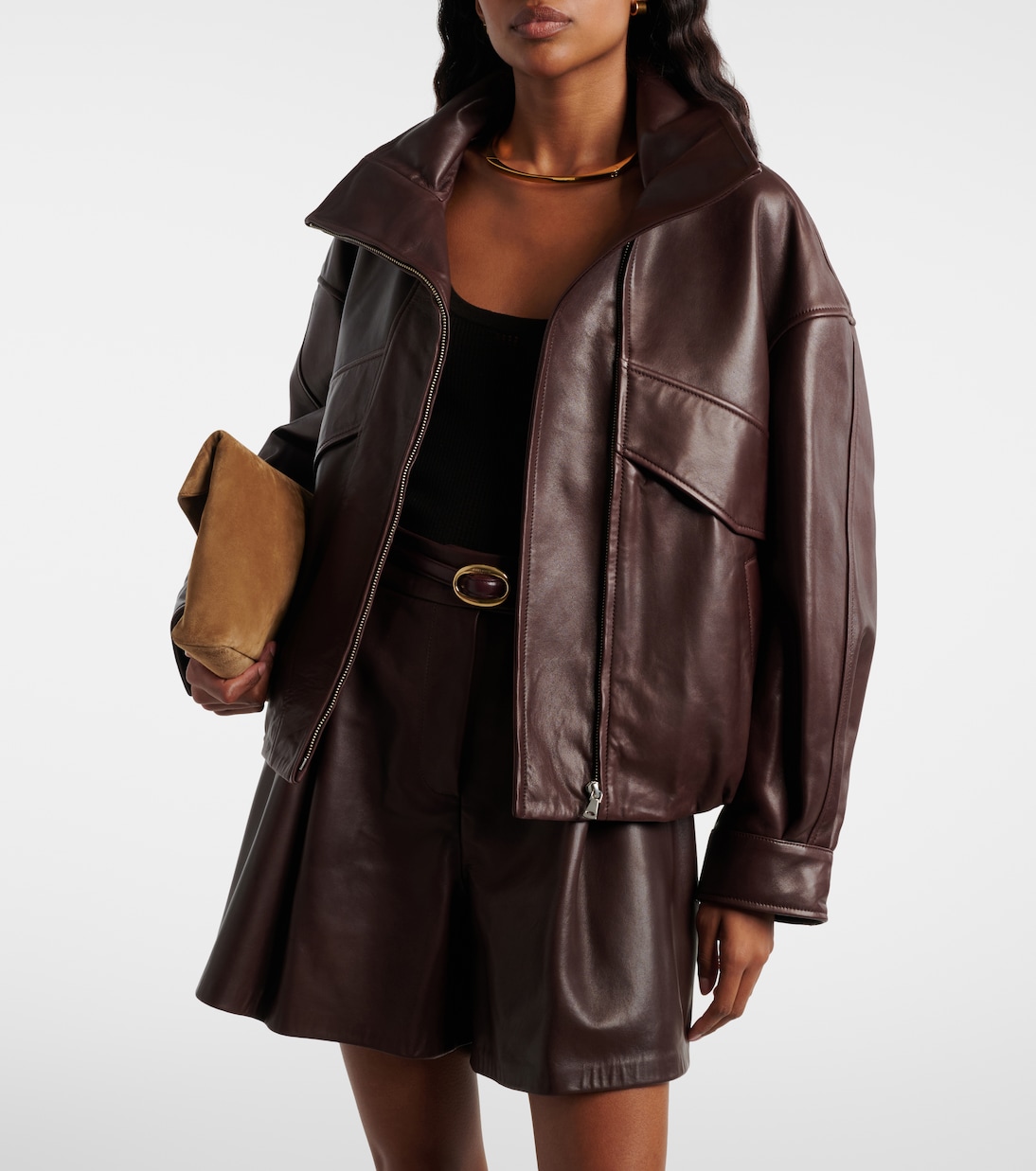 Bomberjacke Roland aus Leder | Nour Hammour