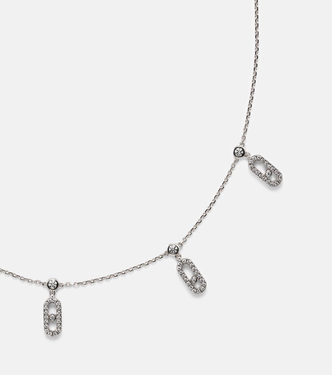 Gargantilla Move Uno de oro blanco de 18 ct con diamantes | Messika