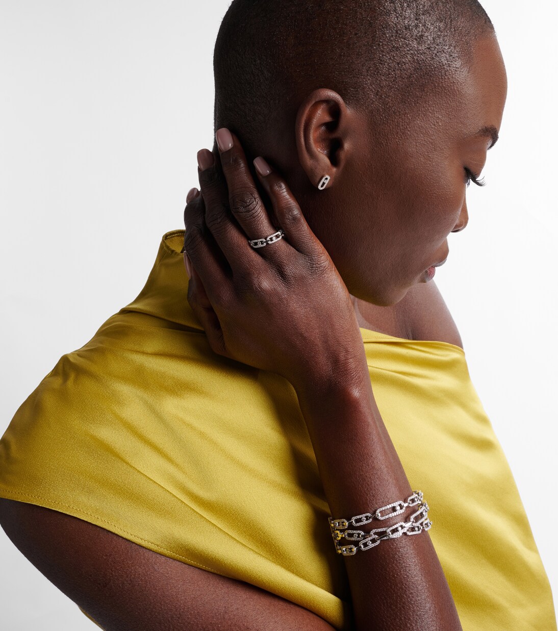 Ohrringe Move Uno aus 18kt Weißgold mit Diamanten | Messika