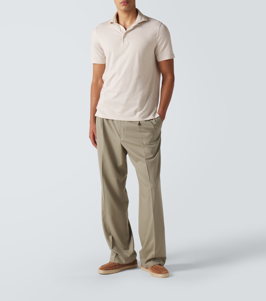 Cotton jersey polo shirt | Fedeli