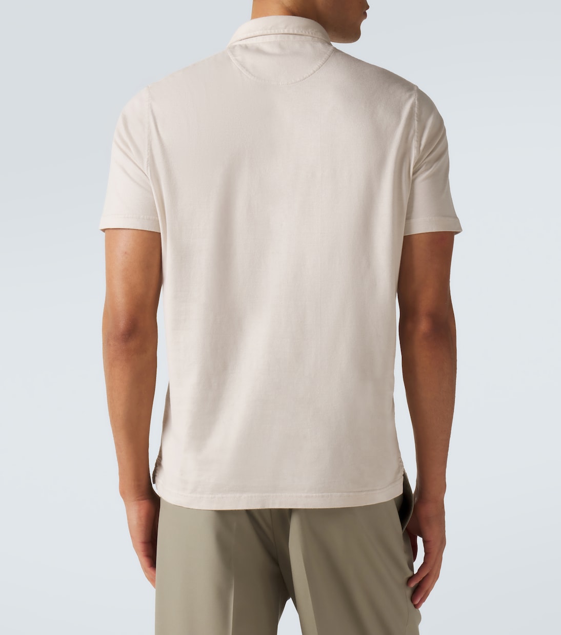 Cotton jersey polo shirt | Fedeli
