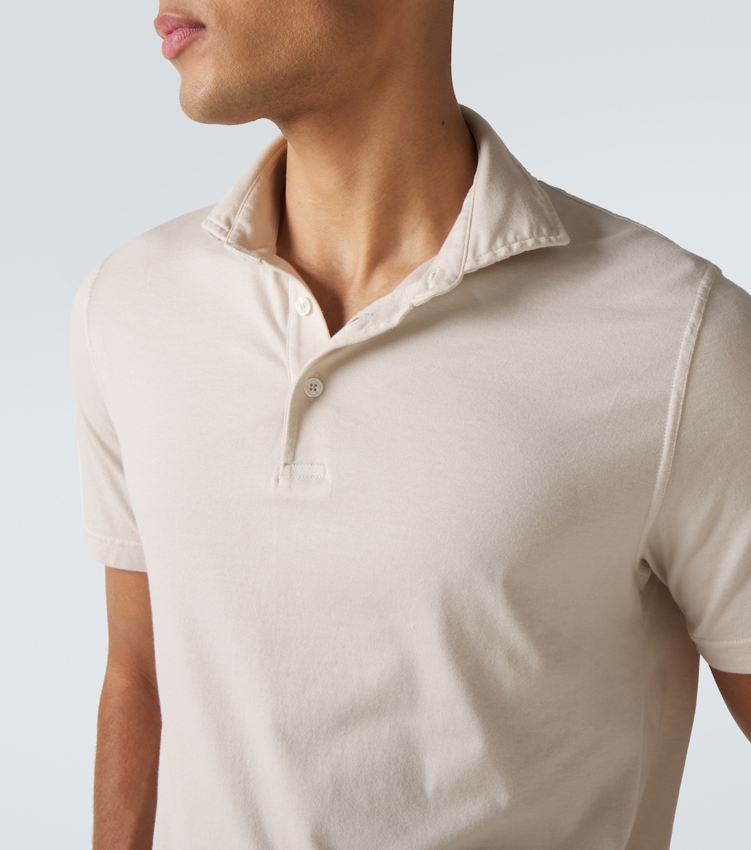 Cotton jersey polo shirt | Fedeli