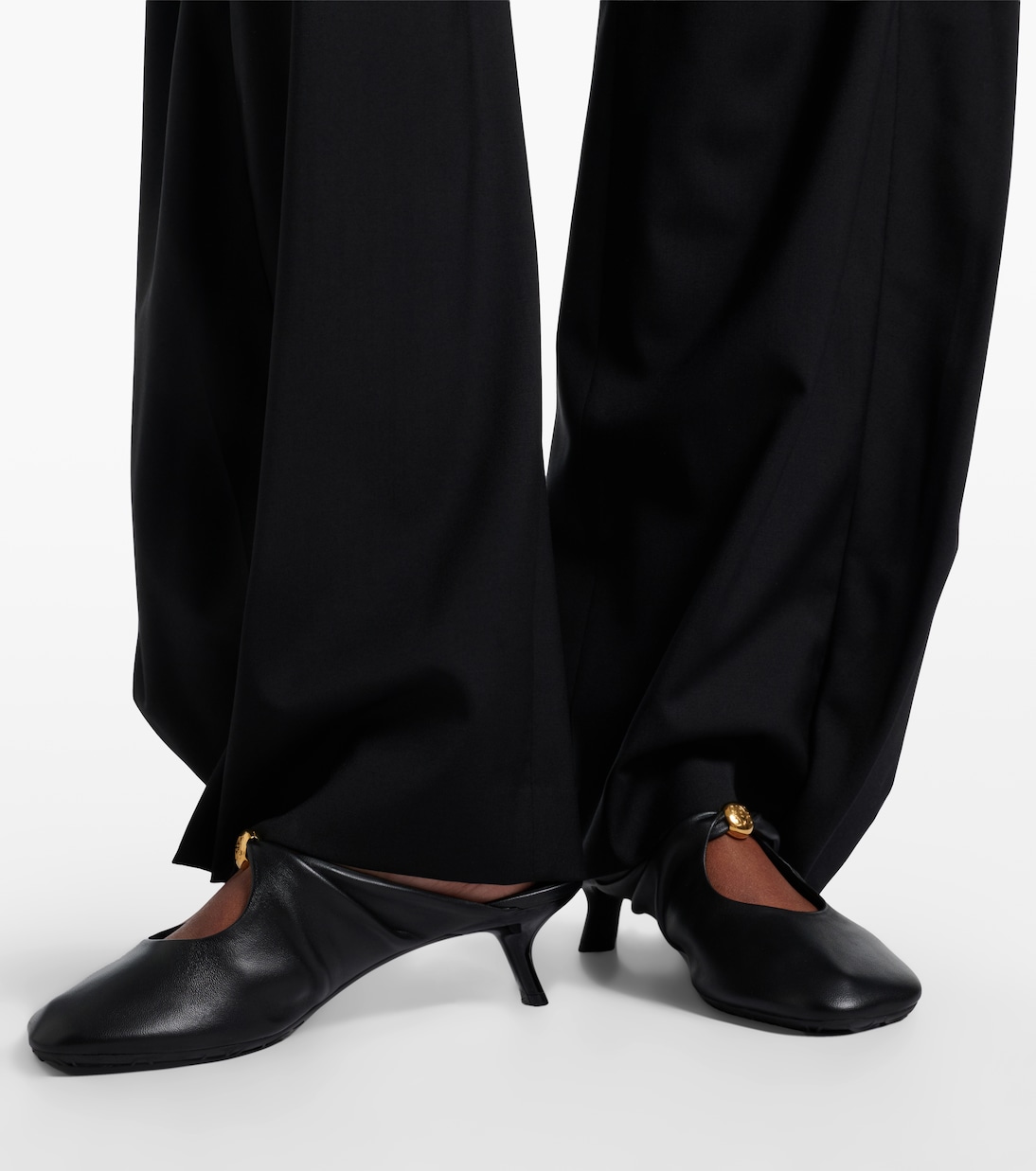 Pebble Soft leather mules | Loewe