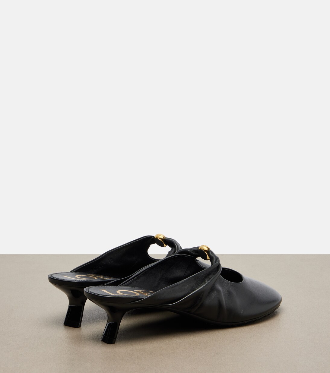 Pebble Soft leather mules | Loewe