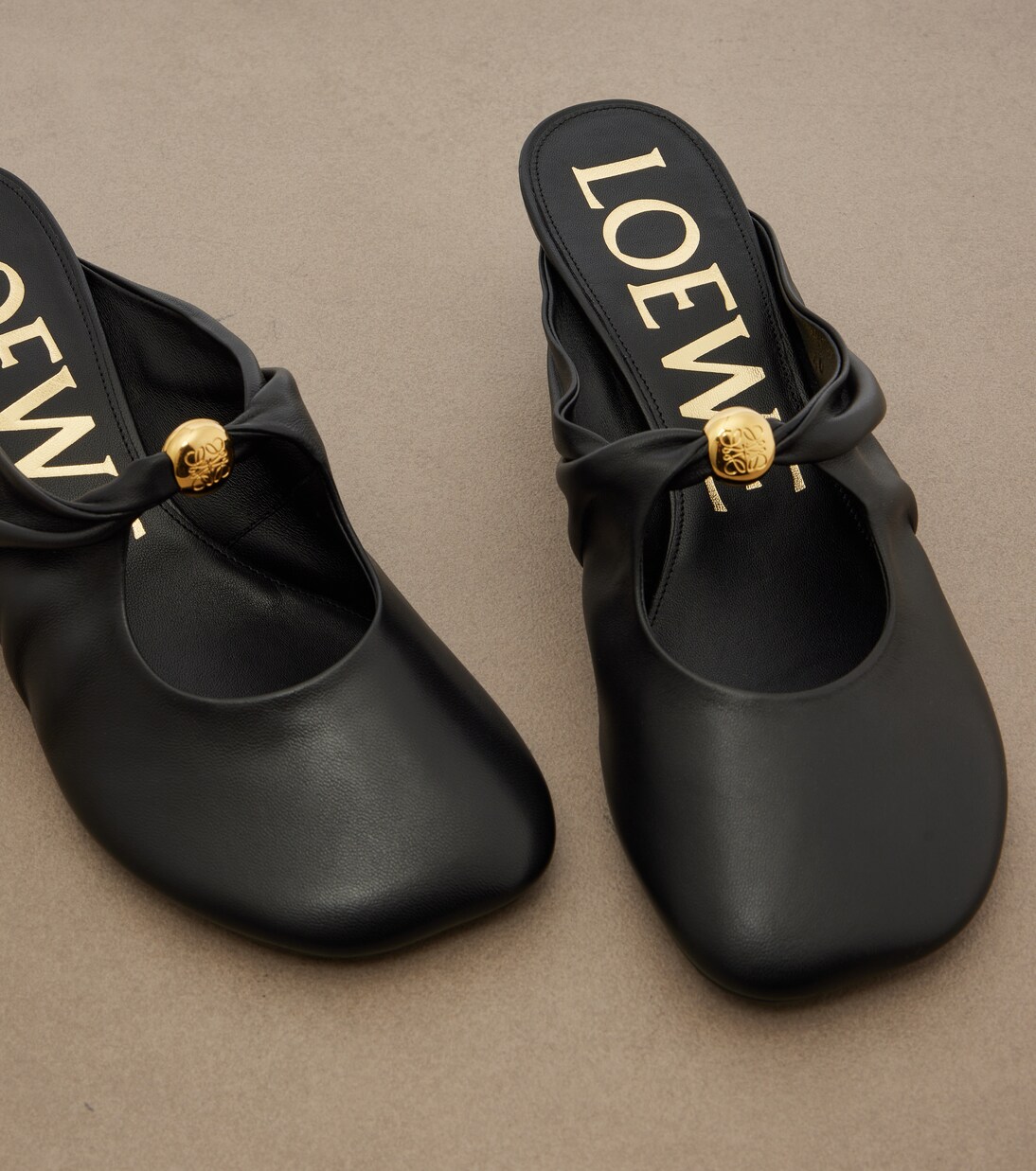 Pebble Soft leather mules | Loewe