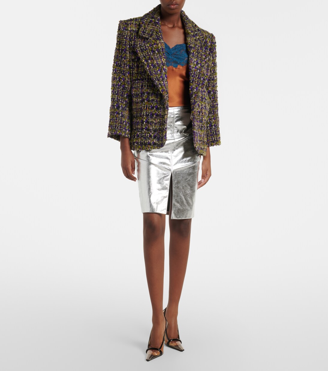 Wool-blend tweed blazer | Saint Laurent