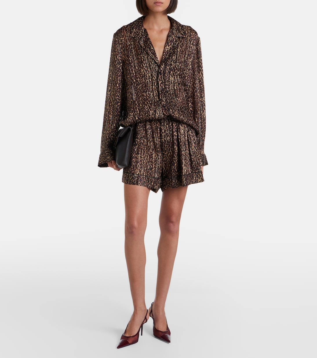 Bedruckte Shorts aus Seide | Saint Laurent