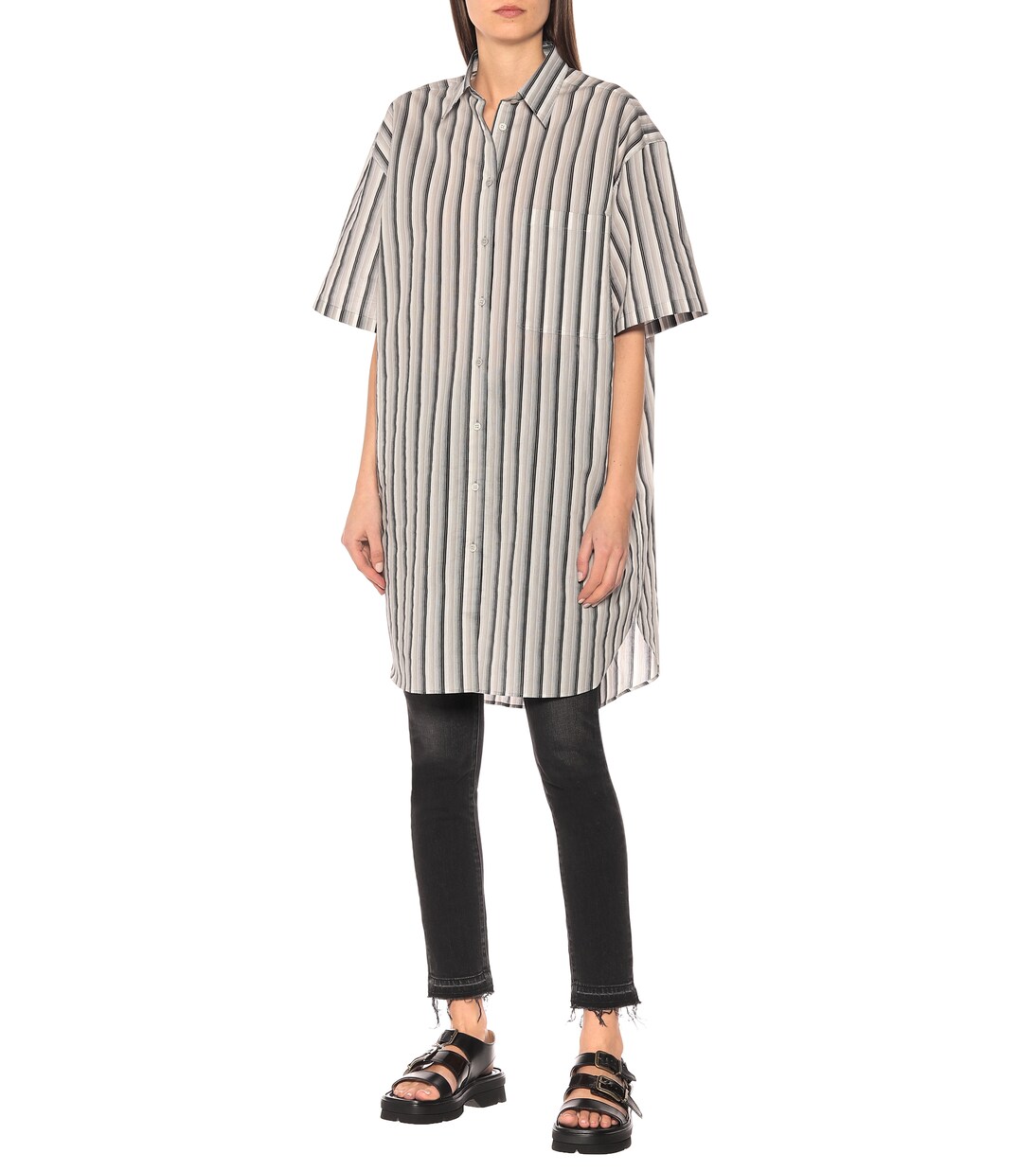 Robe chemise imprimée en coton | Acne Studios