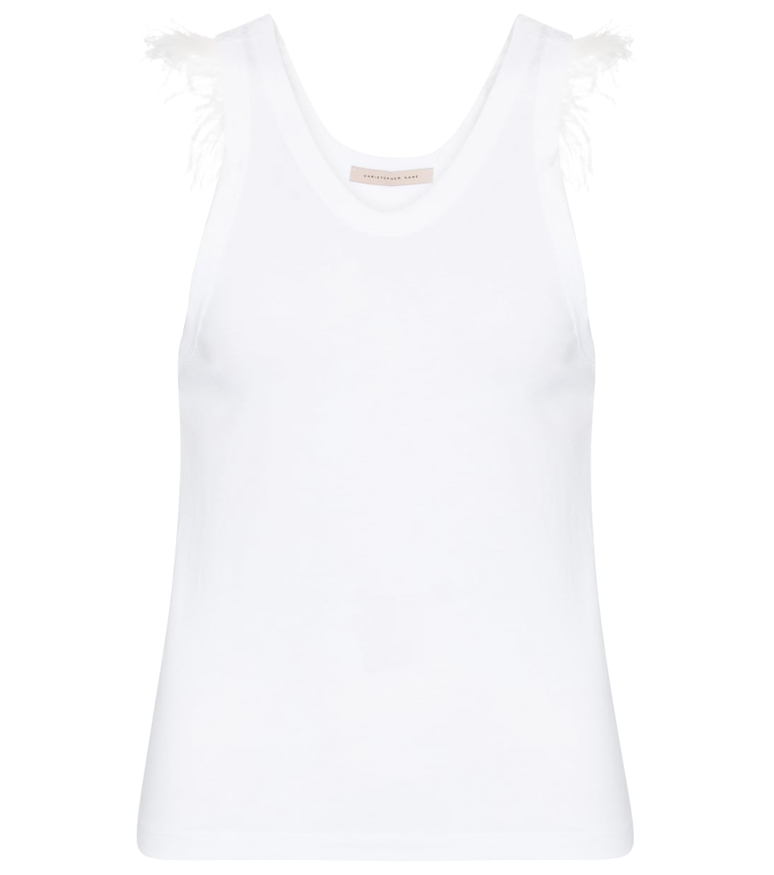Top aus Baumwolle mit Federn | Christopher Kane