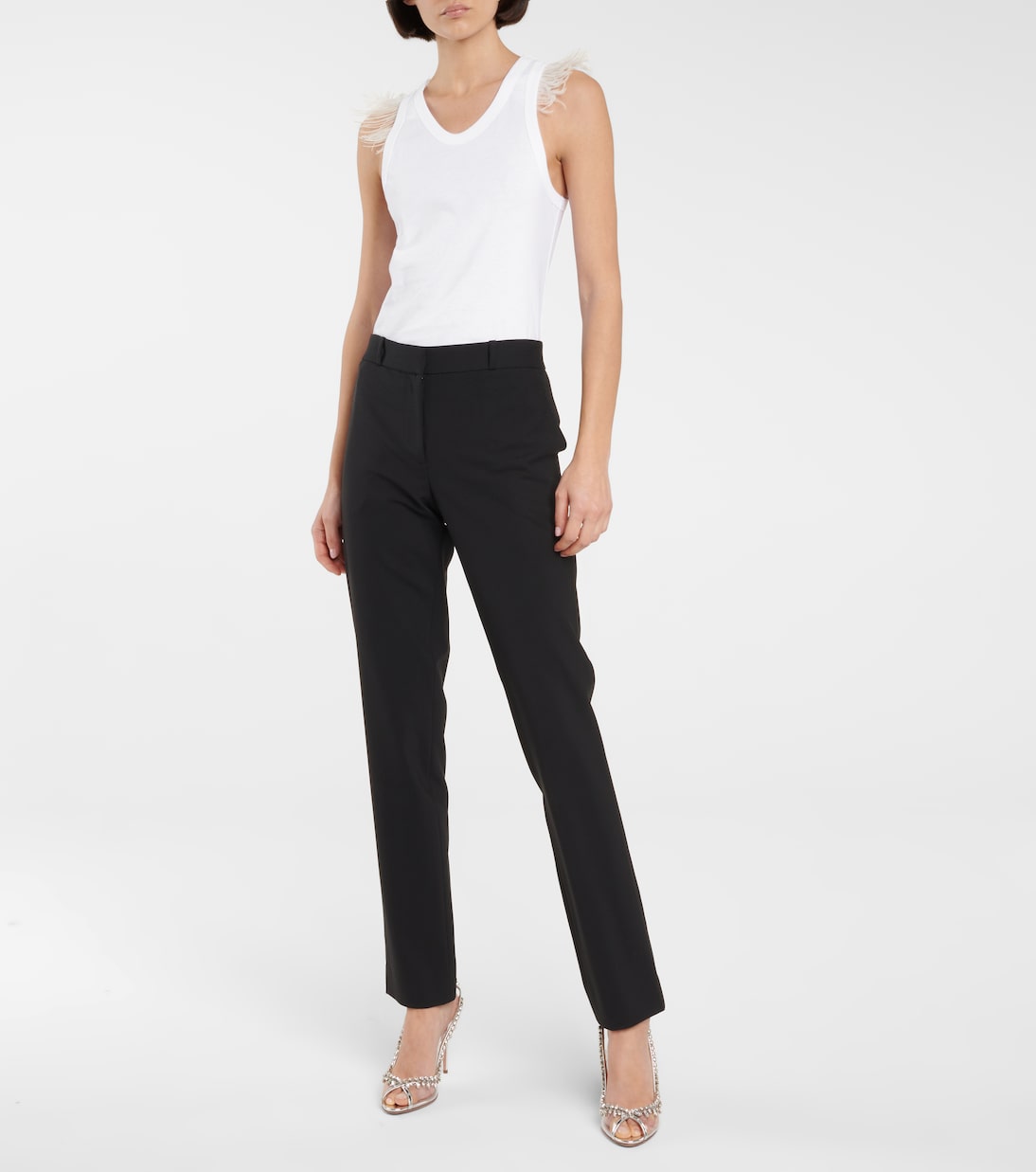 Top aus Baumwolle mit Federn | Christopher Kane