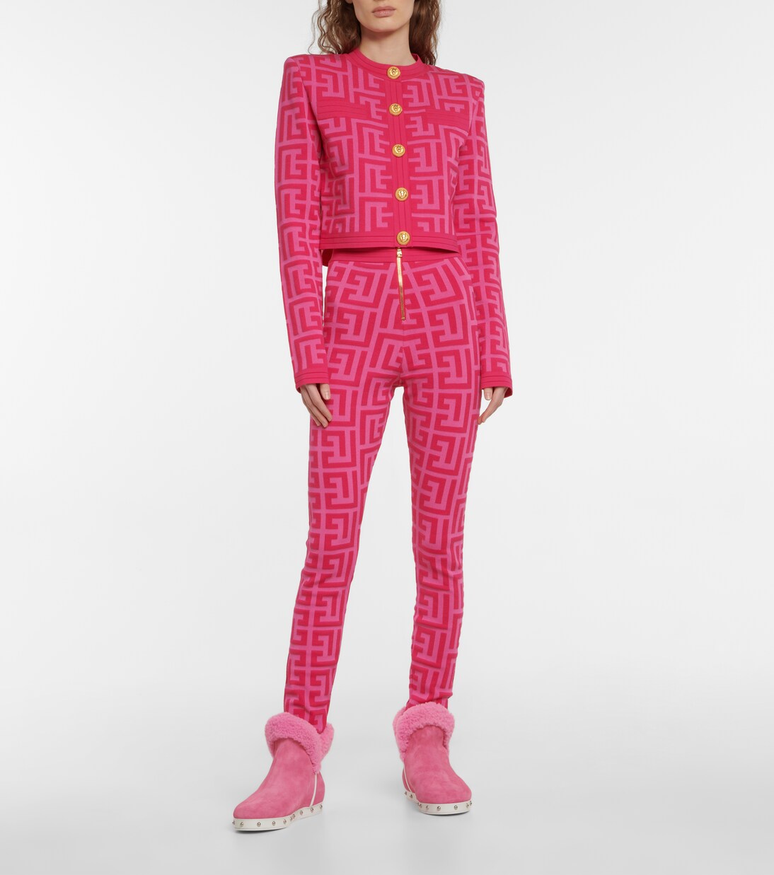 x Barbie ® Urra shearling-lined suede boots | Balmain