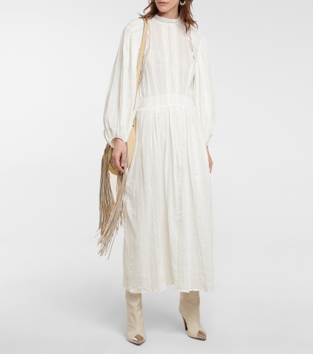 Jaena lace-paneled midi dress | Marant Etoile