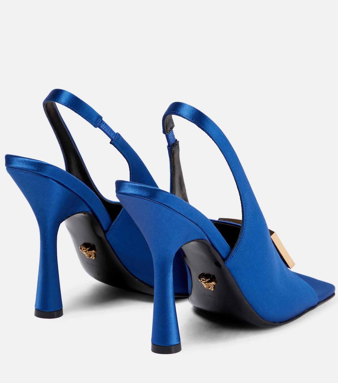 Slingback-Sandalen Medusa aus Satin | Versace