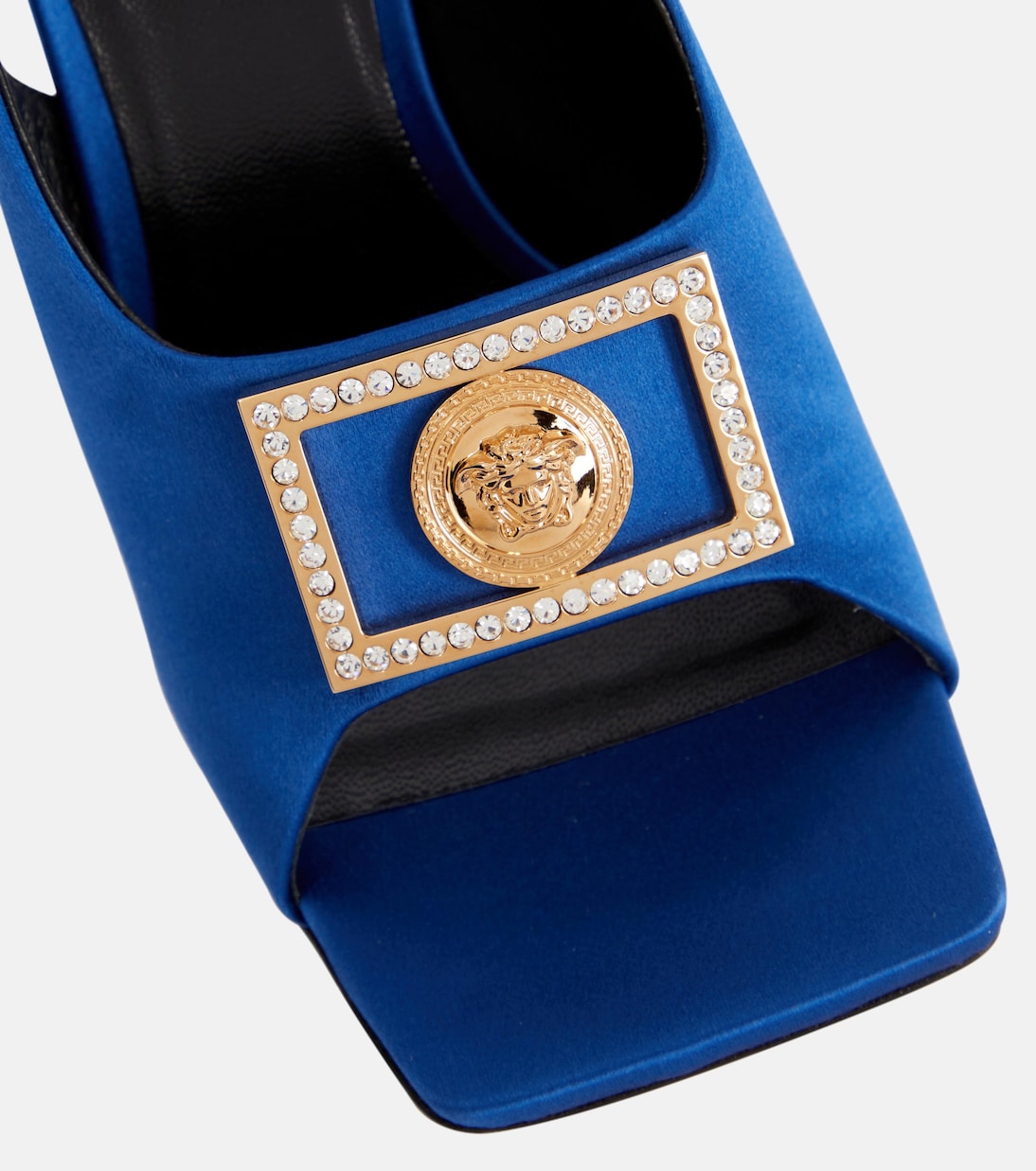 Slingback-Sandalen Medusa aus Satin | Versace