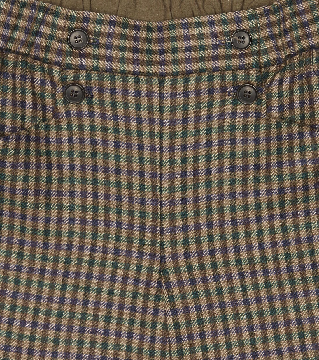 Checked wool-blend shorts | Bonpoint