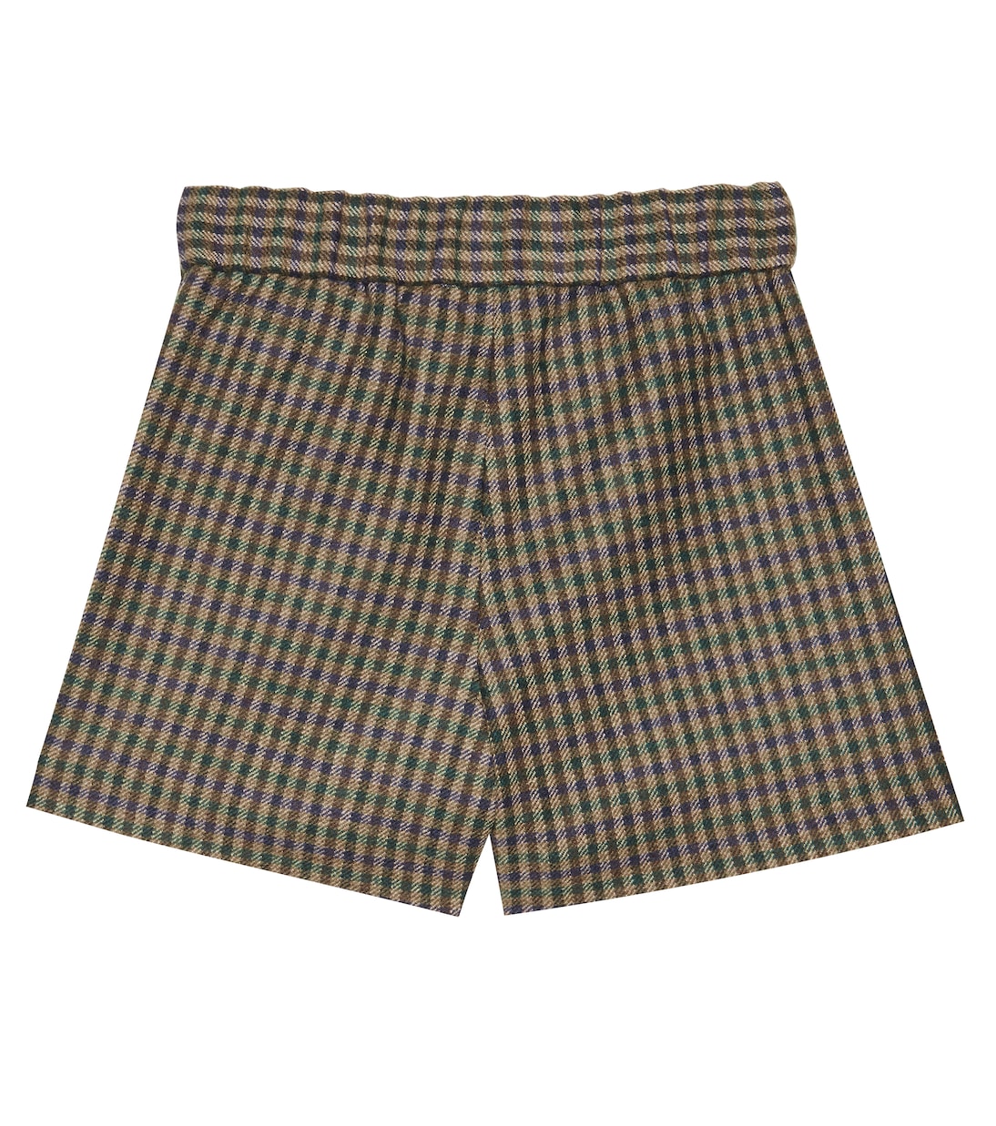Checked wool-blend shorts | Bonpoint