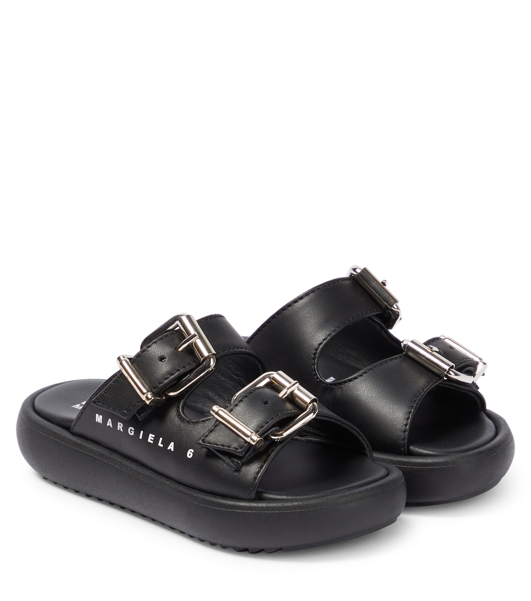 Buckled leather sandals | MM6 Maison Margiela Kids