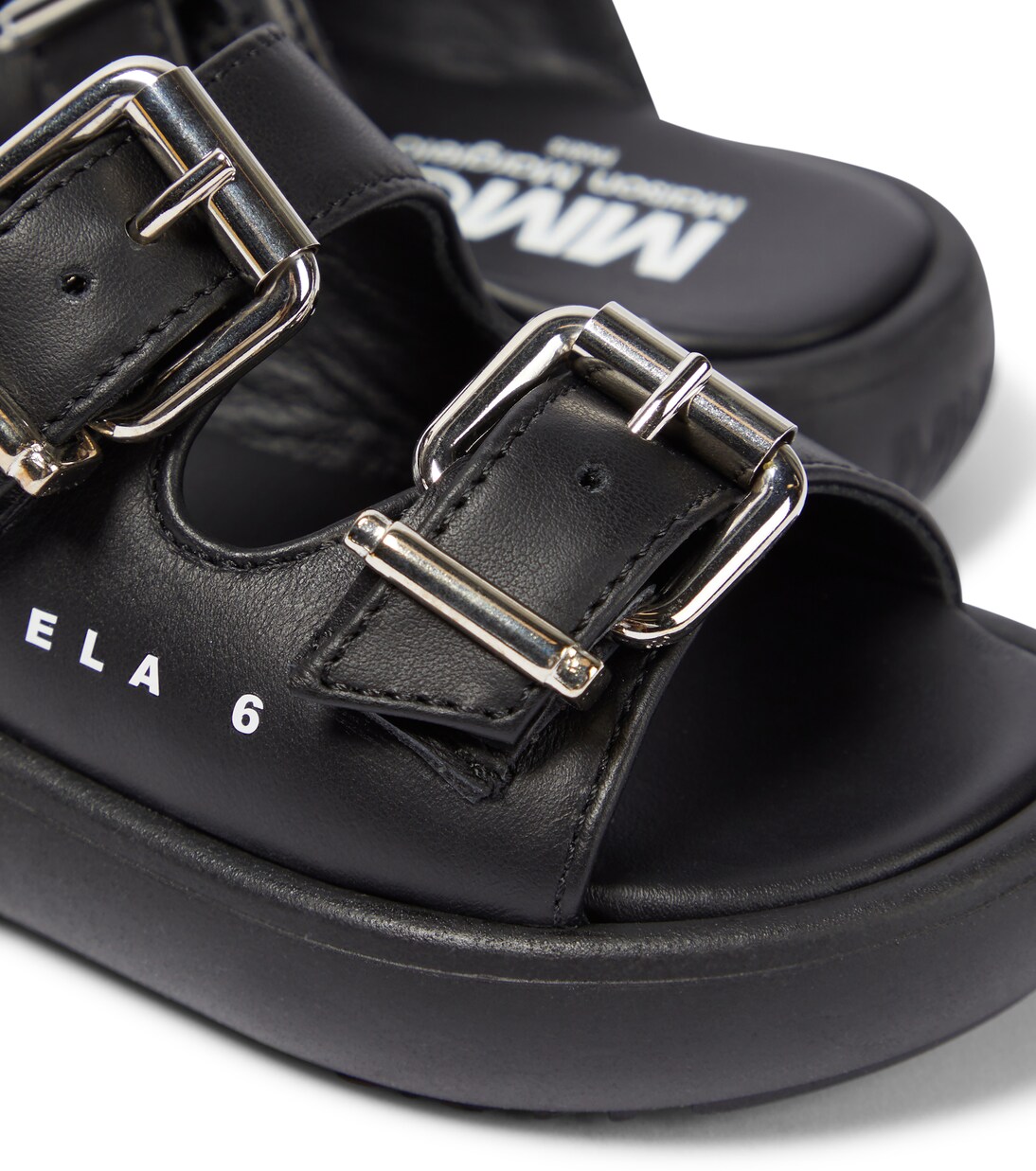 Buckled leather sandals | MM6 Maison Margiela Kids