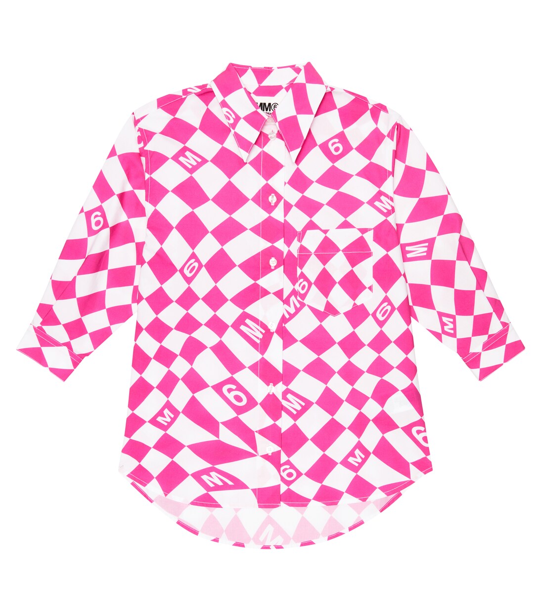 Printed cotton shirt dress | MM6 Maison Margiela Kids