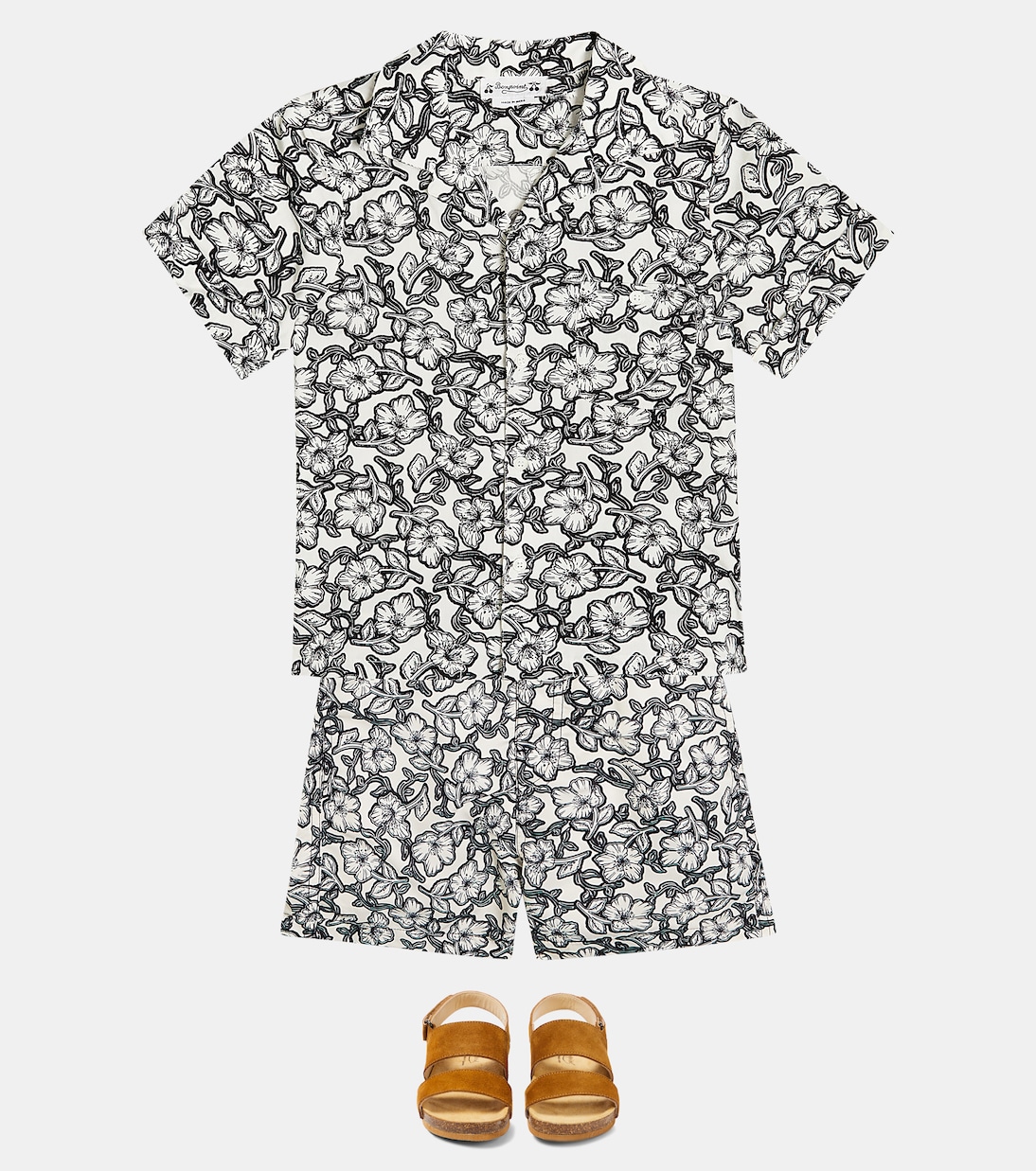 Courtney printed cotton shorts | Bonpoint