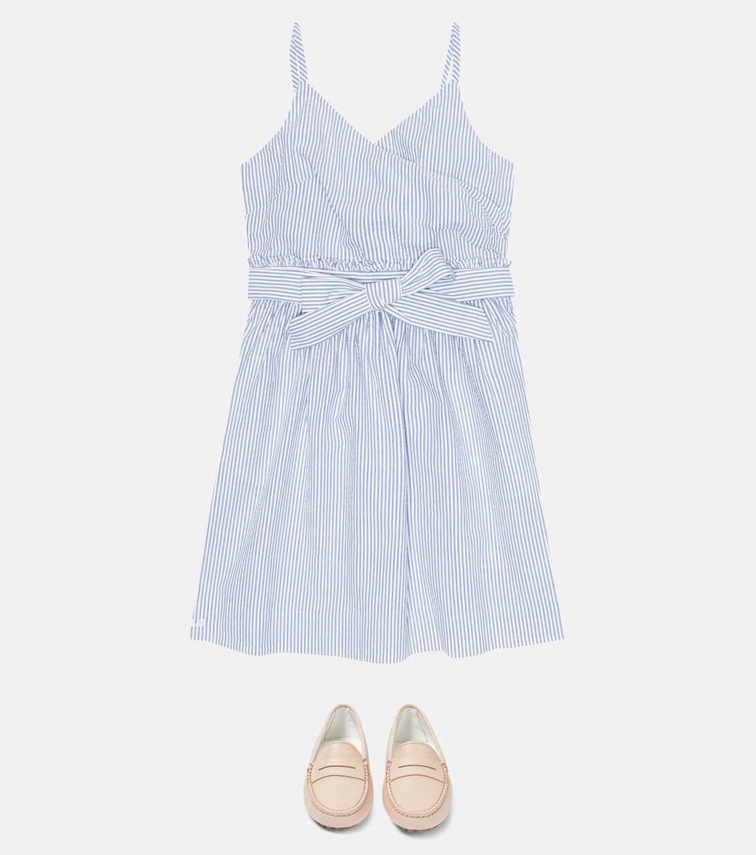 Striped cotton seersucker dress | Polo Ralph Lauren Kids