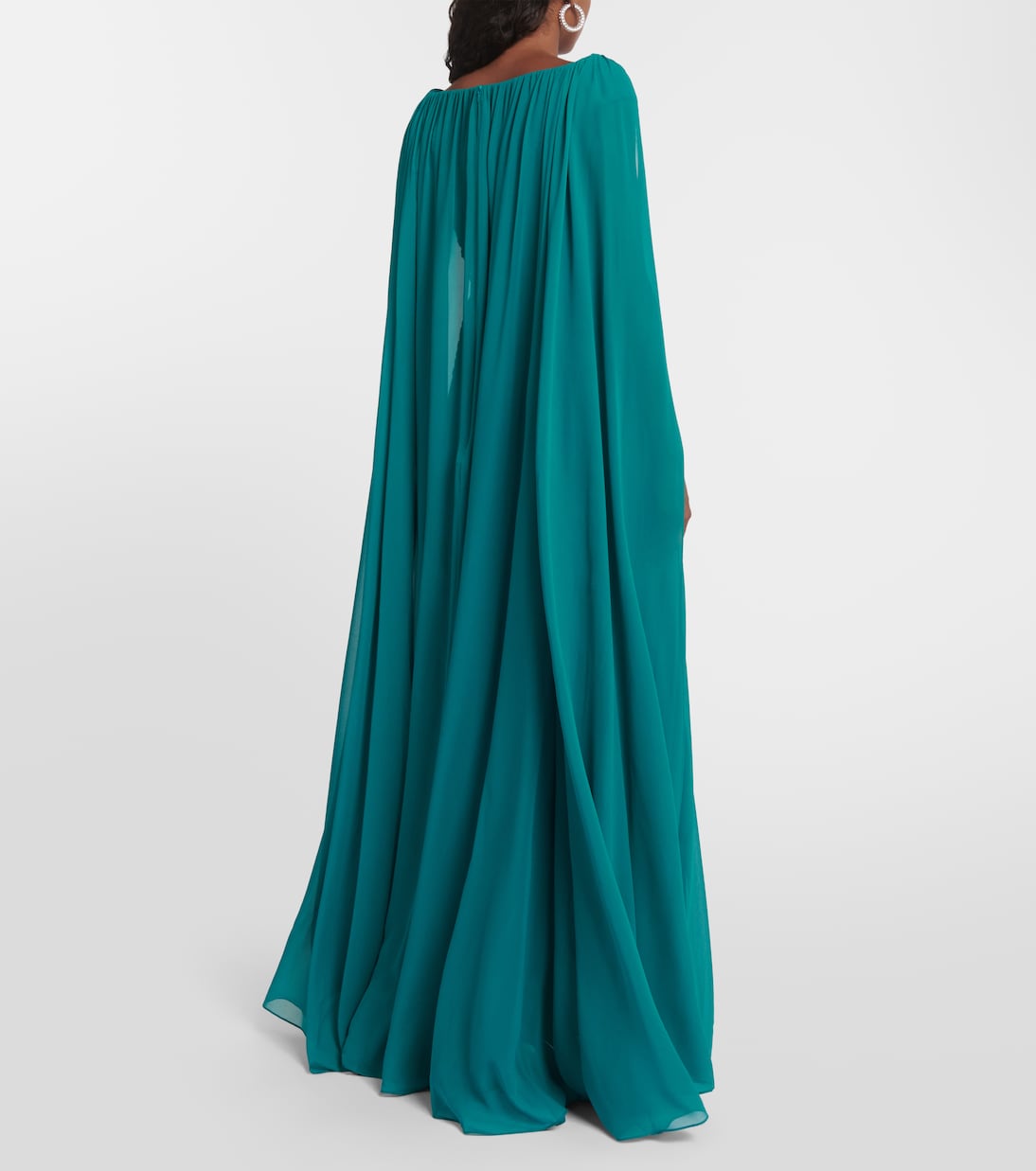 Caped silk-blend gown | Elie Saab