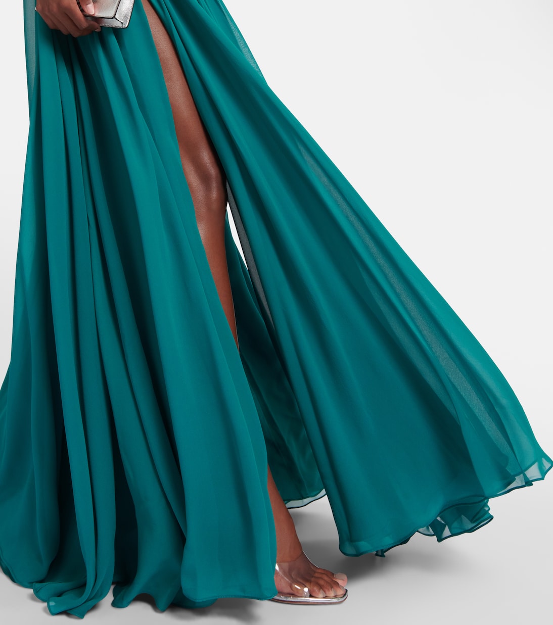 Caped silk-blend gown | Elie Saab