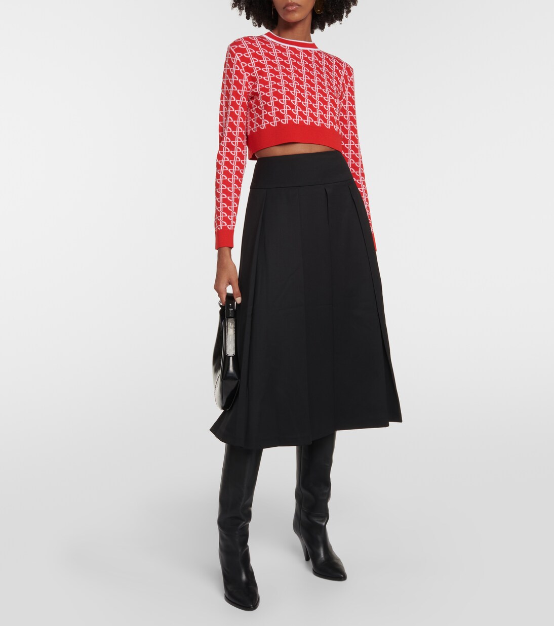 Pull en jacquard de laine à logo | Patou