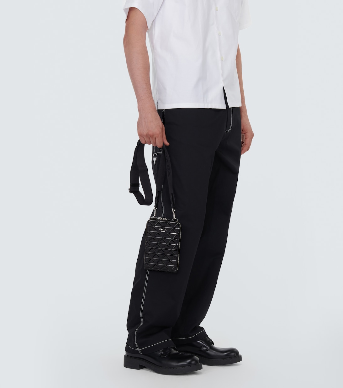 Embellished leather phone case | Prada