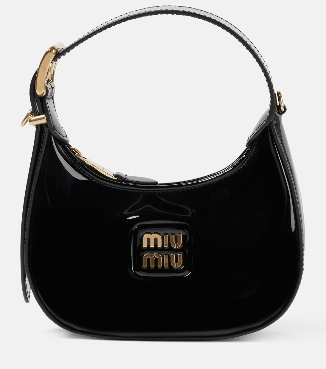 Mini patent leather shoulder bag | Miu Miu