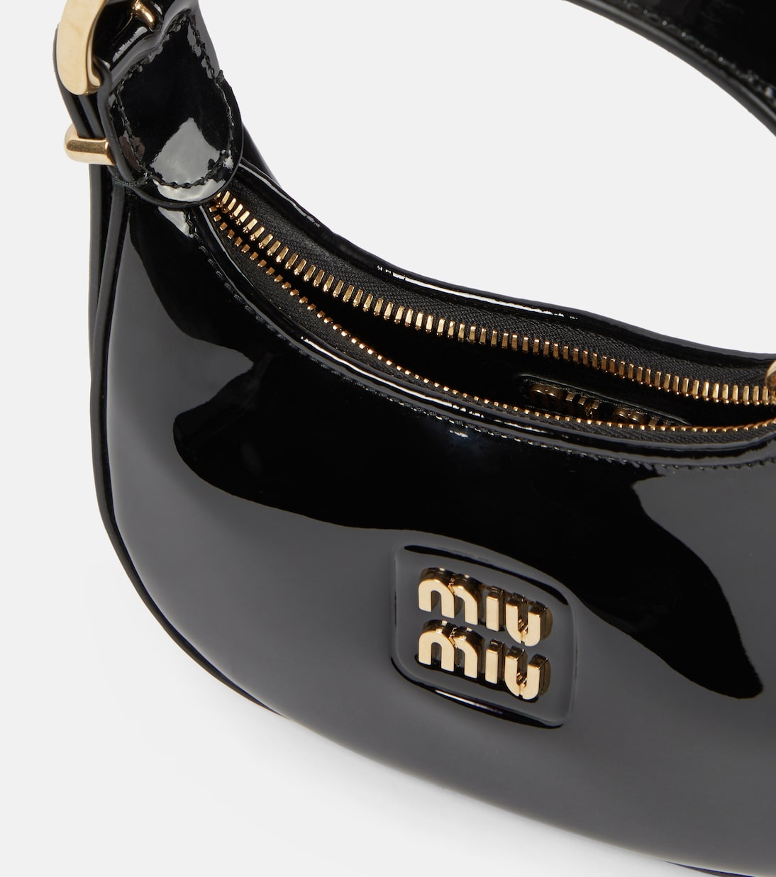 Mini patent leather shoulder bag | Miu Miu