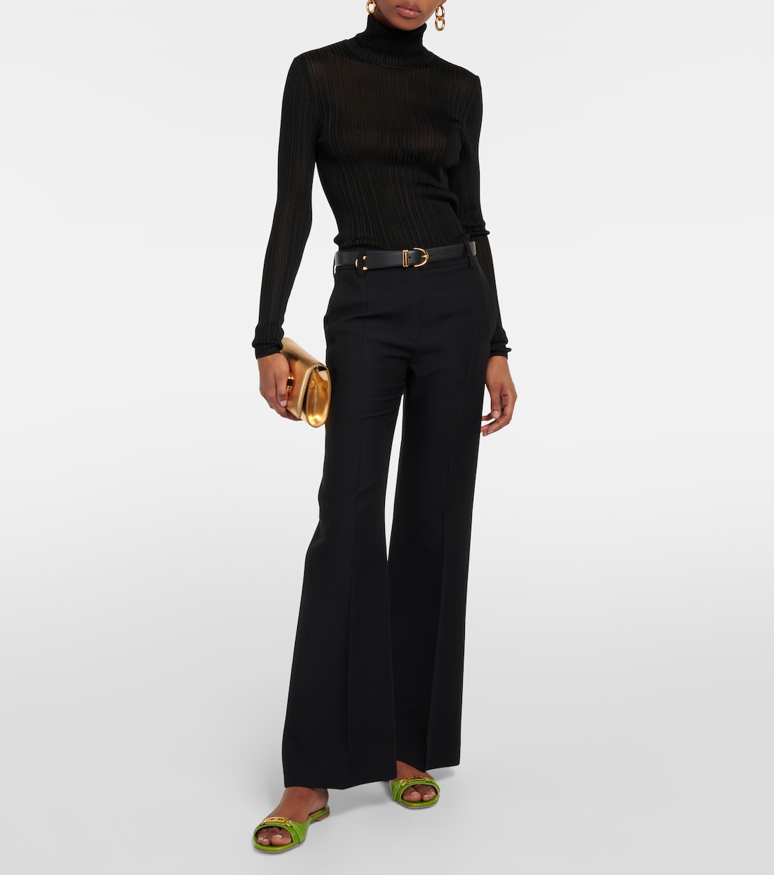 Whitney snake-effect leather slides | Tom Ford