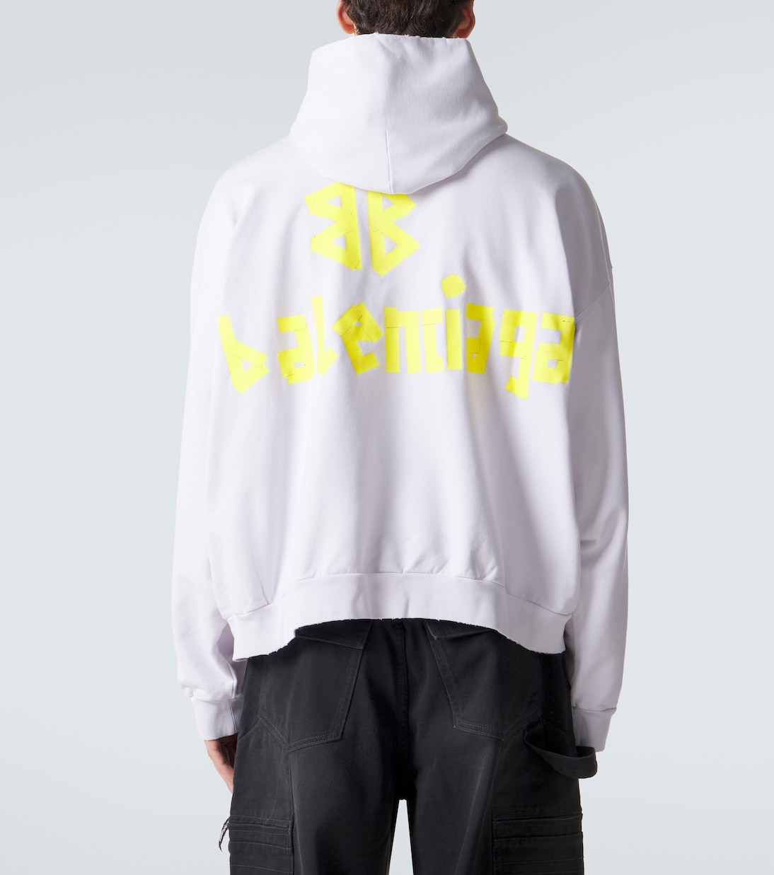 Hoodie Tape Type Ripped aus Fleece | Balenciaga