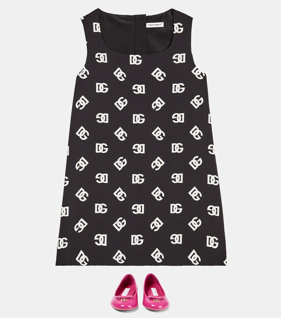 Logo silk-blend dress | Dolce&Gabbana Kids