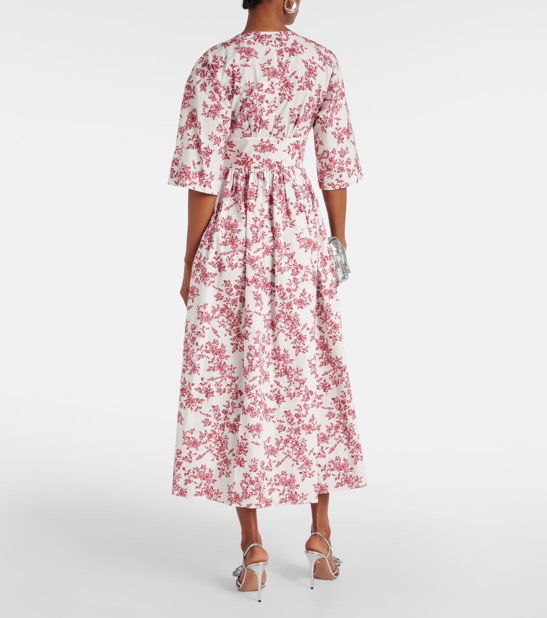 Robe midi Elowen imprimée en coton | Emilia Wickstead