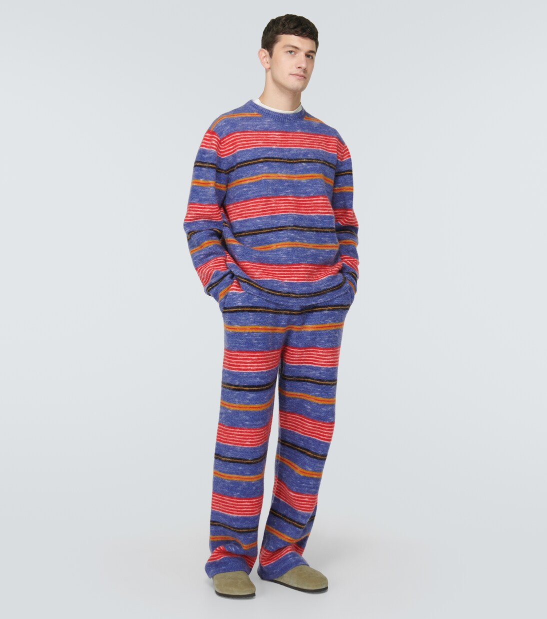 Jasper striped cashmere-blend pants | The Elder Statesman