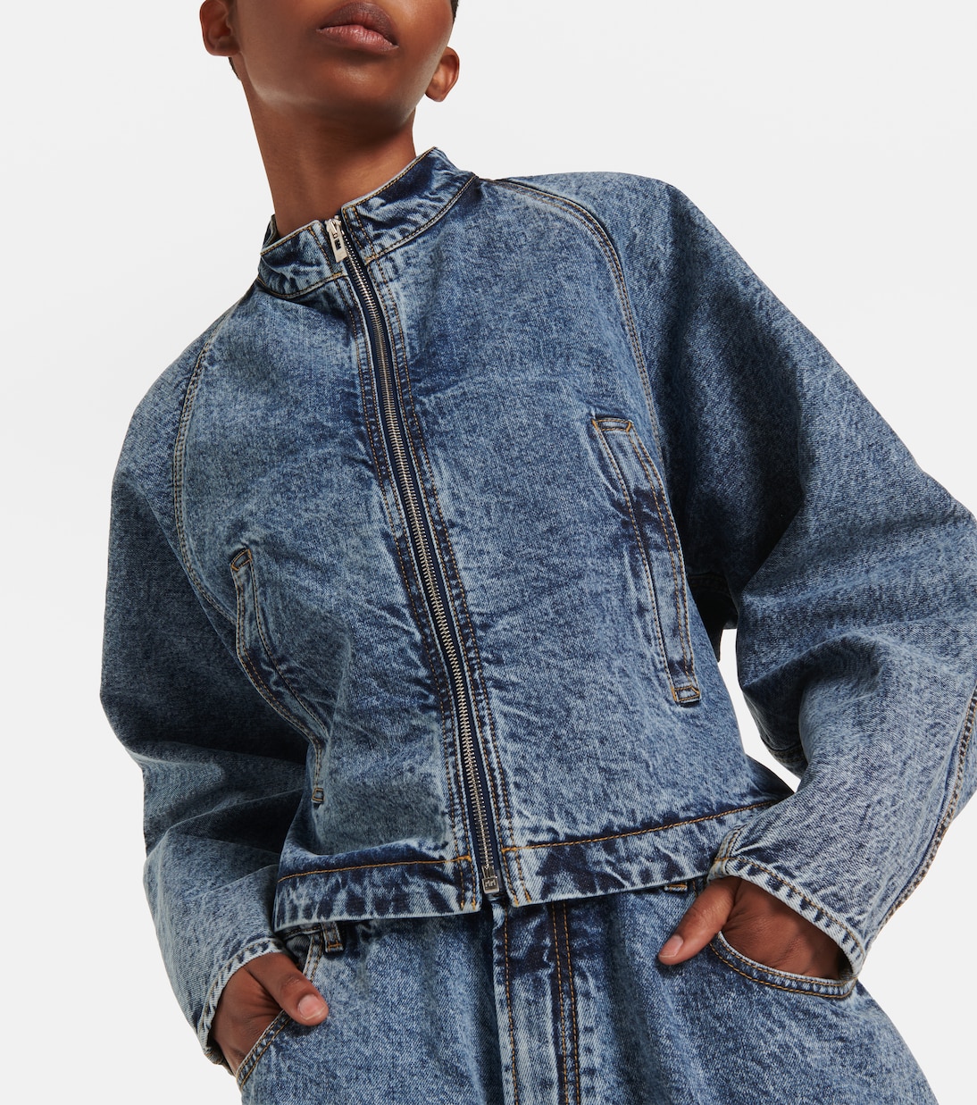 Veste Round Racing en jean | Alaïa