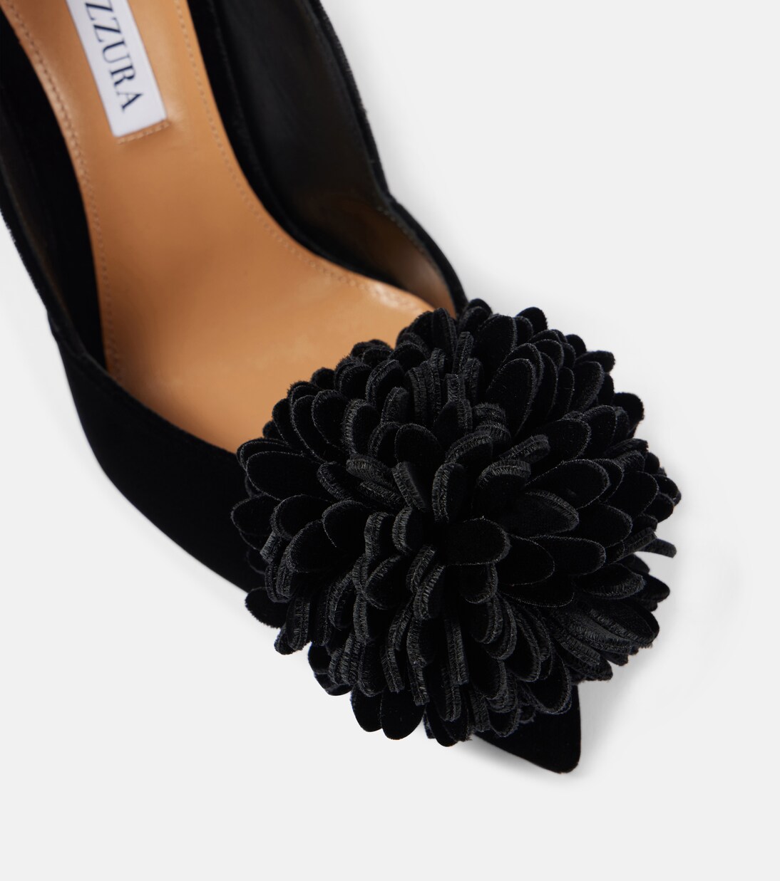 Couturier 105 floral-appliqué velvet pumps | Aquazzura
