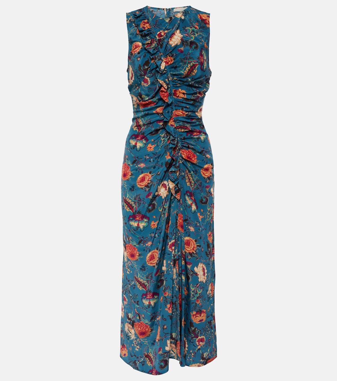 Robe midi Lorna en soie à fleurs | Ulla Johnson