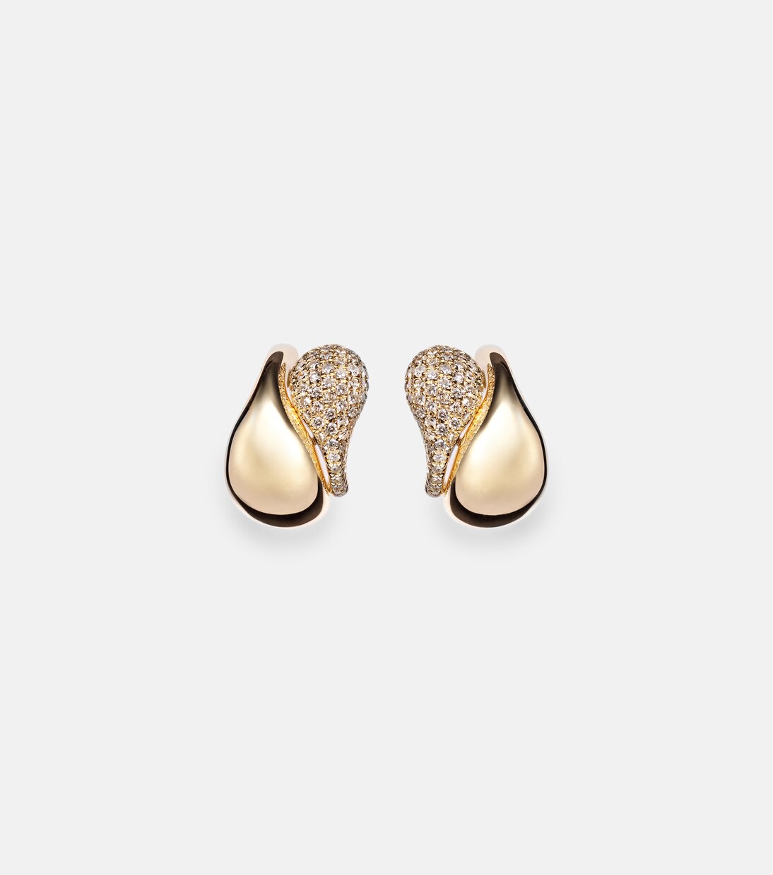 18kt gold earrings with diamonds | Shay Jewelry