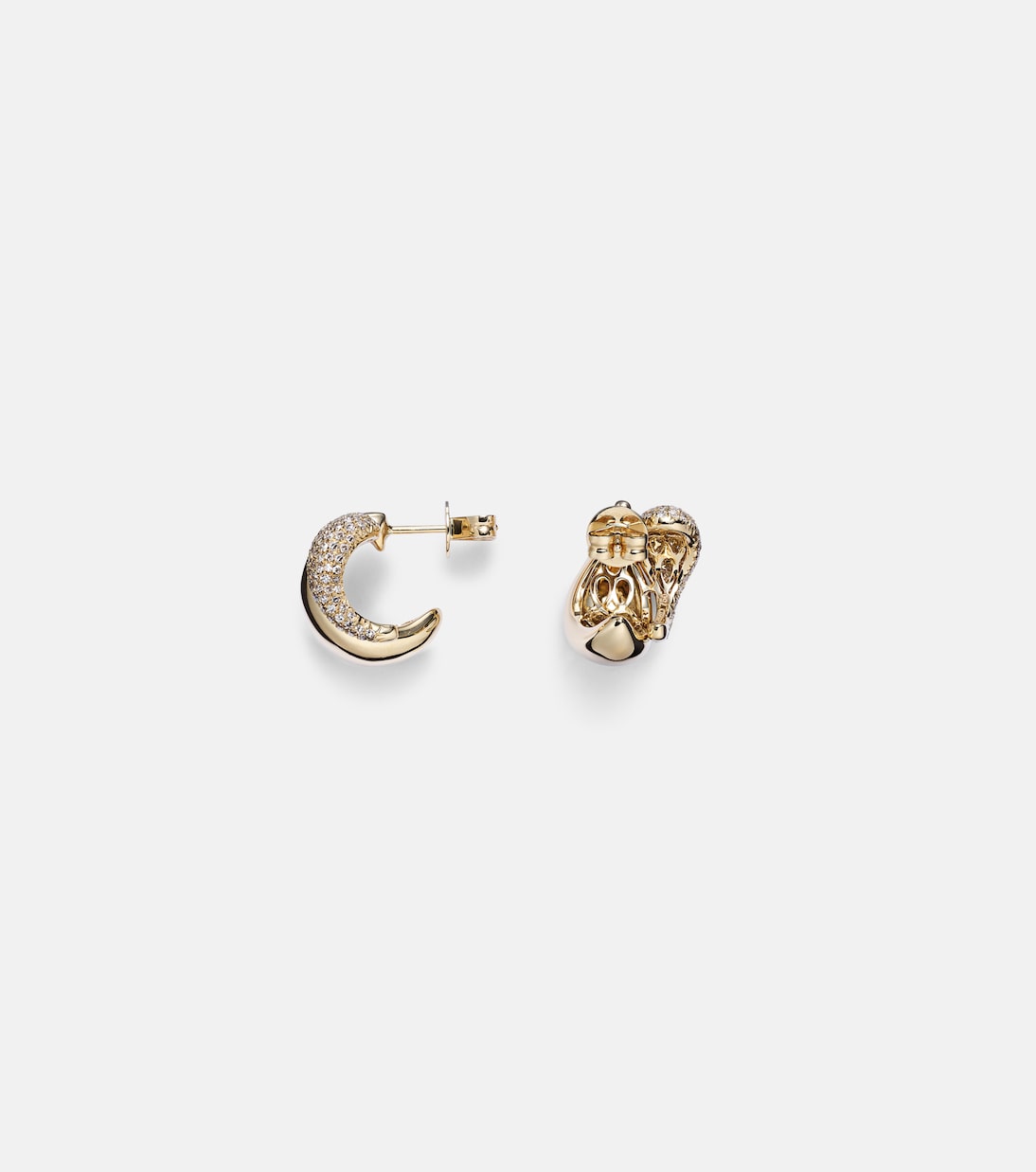 18kt gold earrings with diamonds | Shay Jewelry