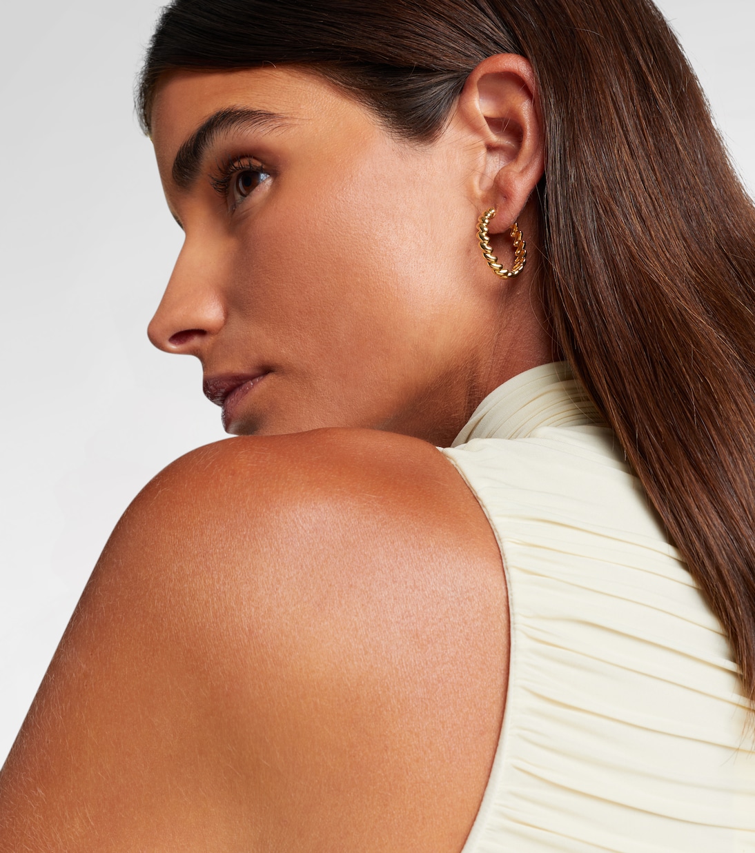 Orecchini a cerchio Coil in oro 18kt  | Anita Ko