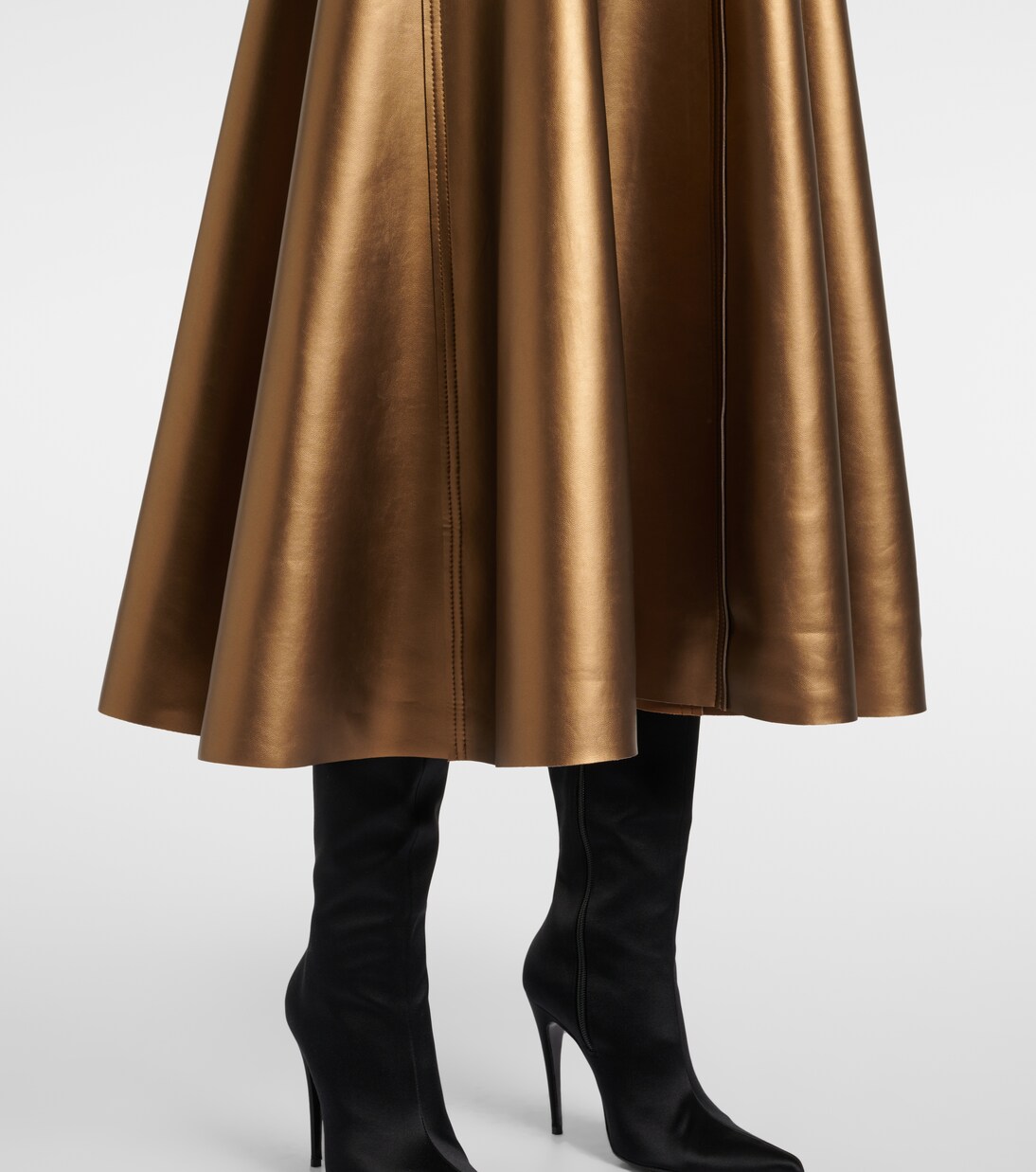 Robe midi en cuir synthétique | Norma Kamali