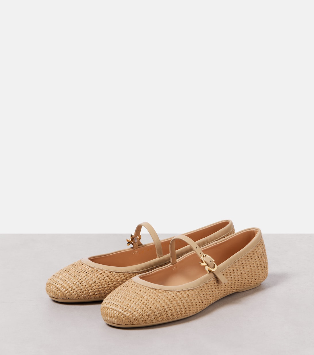 Carla leather-trimmed ballet flats  | Gianvito Rossi