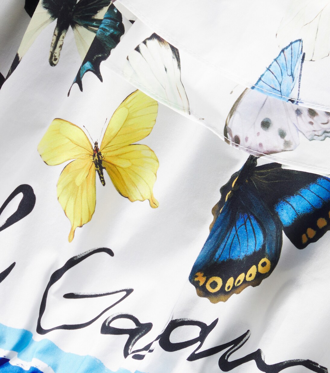 Ruffled printed cotton poplin top | Dolce&Gabbana Kids