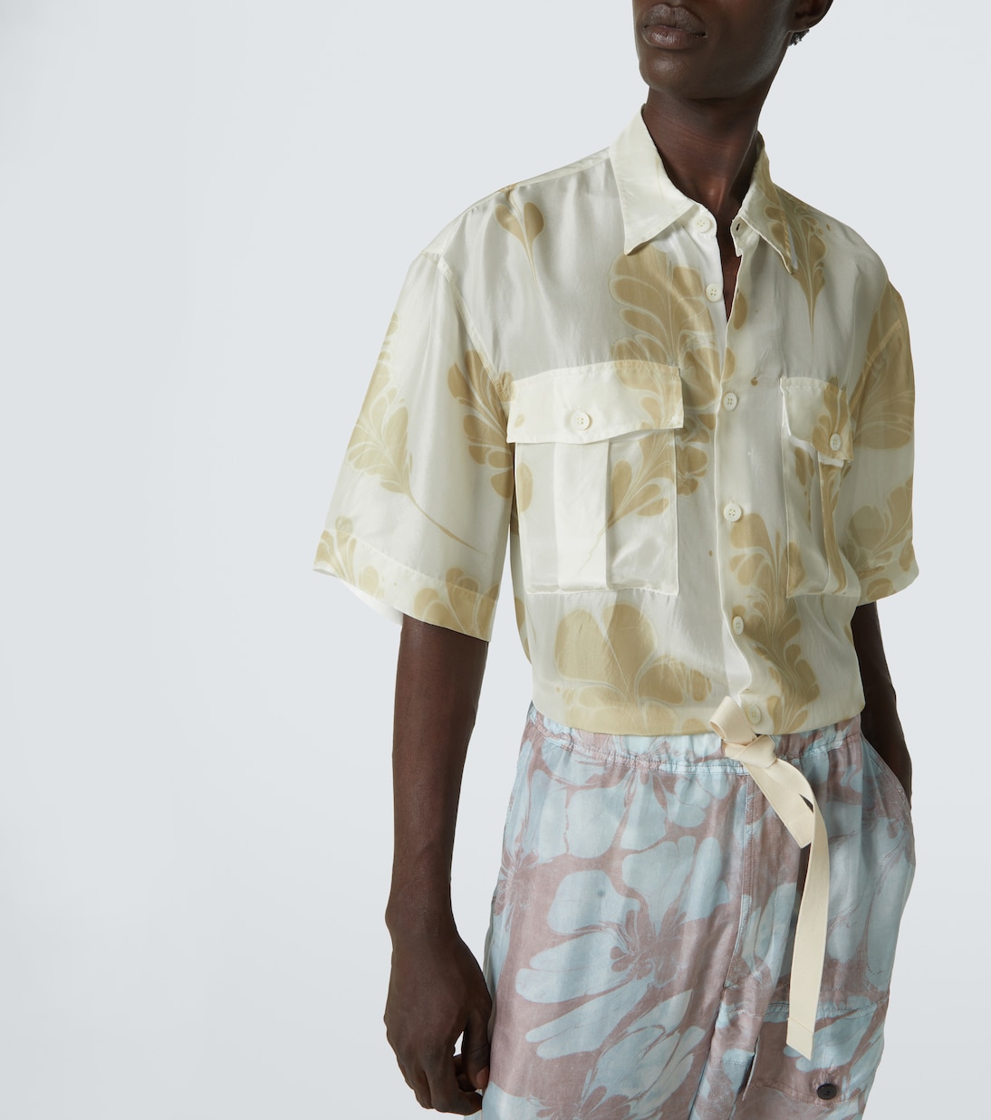 Printed silk bowling shirt  | Dries Van Noten