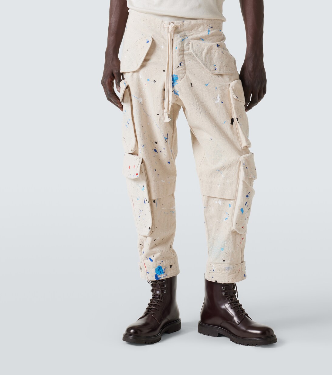 Painters printed cotton cargo pants | Greg Lauren