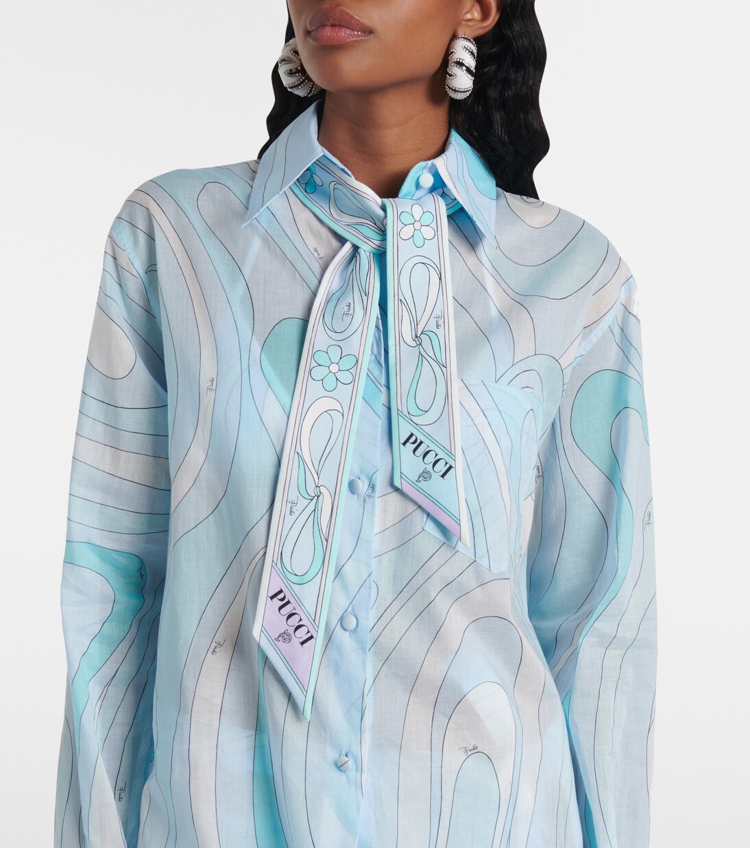 Marmo silk twill scarf | Pucci