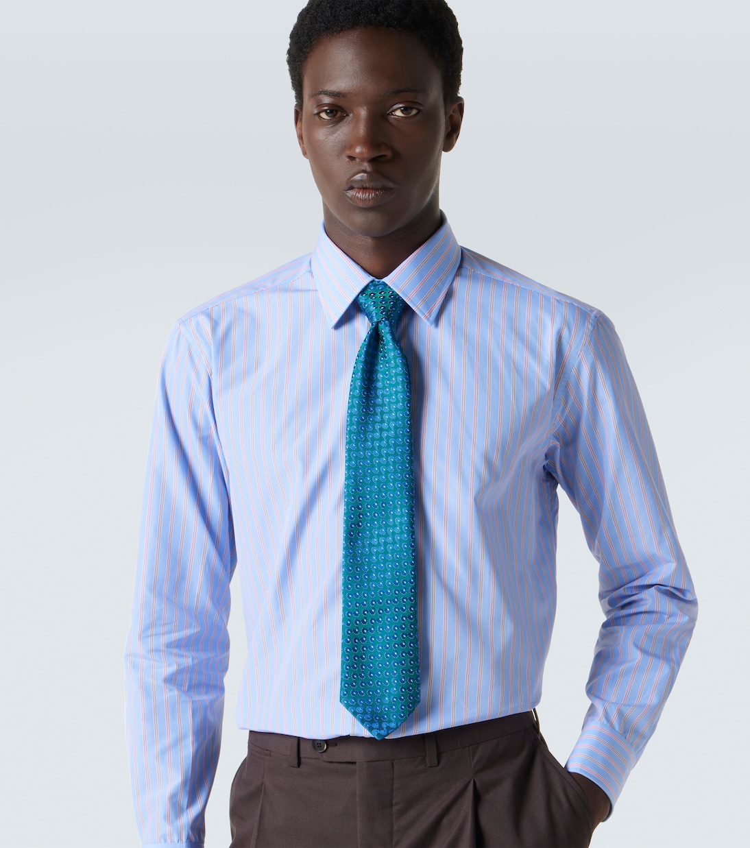 Silk jacquard tie | Charvet